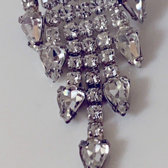 Rhinestone Vintage clip-on earrings - Picture 2 of 4